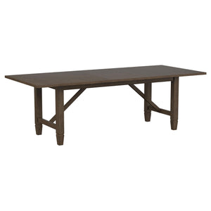 Juego de mesa de comedor rectangular Matisse de 7 piezas en marrón claro