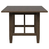 Juego de mesa de comedor rectangular Matisse de 7 piezas en marrón claro