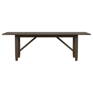 Juego de mesa de comedor rectangular Matisse de 7 piezas en marrón claro