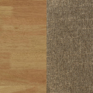 Juego de comedor redondo de 5 piezas de madera maciza Elowen en nogal claro