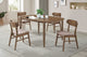 Juego de comedor Dortch de 5 piezas ovalado de madera maciza en nogal