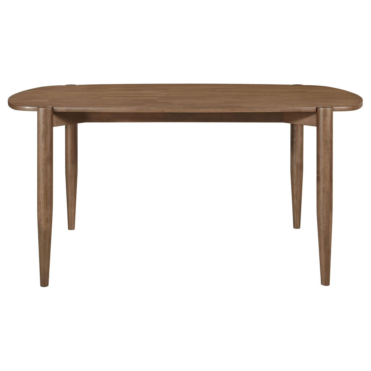 Juego de comedor Dortch de 5 piezas ovalado de madera maciza en nogal