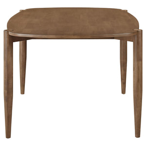 Juego de comedor Dortch de 5 piezas ovalado de madera maciza en nogal