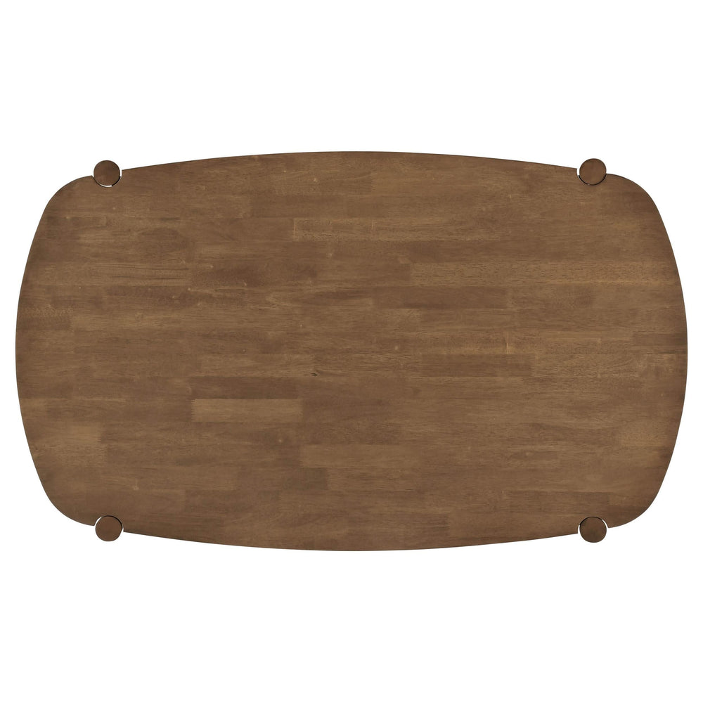 Juego de comedor Dortch de 5 piezas ovalado de madera maciza en nogal