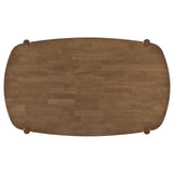 Juego de comedor Dortch de 5 piezas ovalado de madera maciza en nogal