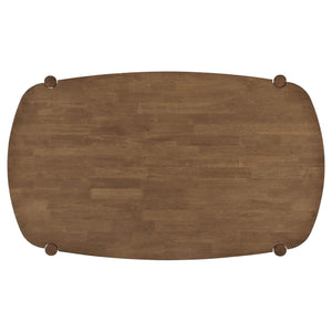 Juego de comedor Dortch de 5 piezas ovalado de madera maciza en nogal
