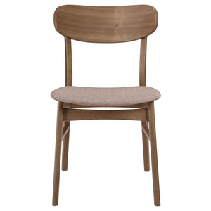 Juego de comedor Dortch de 5 piezas ovalado de madera maciza en nogal