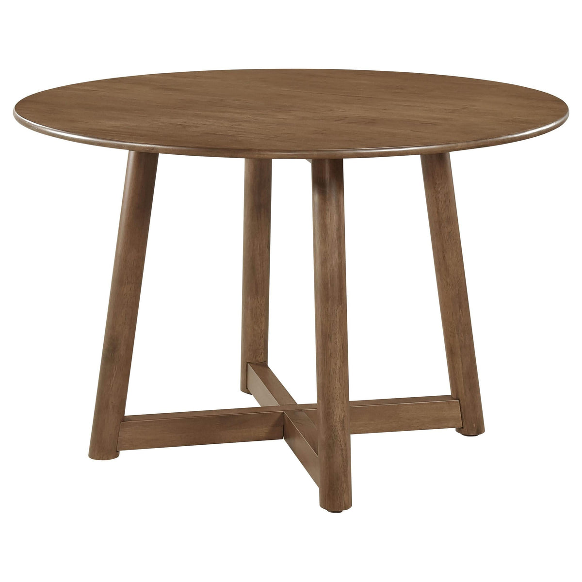 Juego de comedor redondo Dinah de 5 piezas de madera maciza en nogal