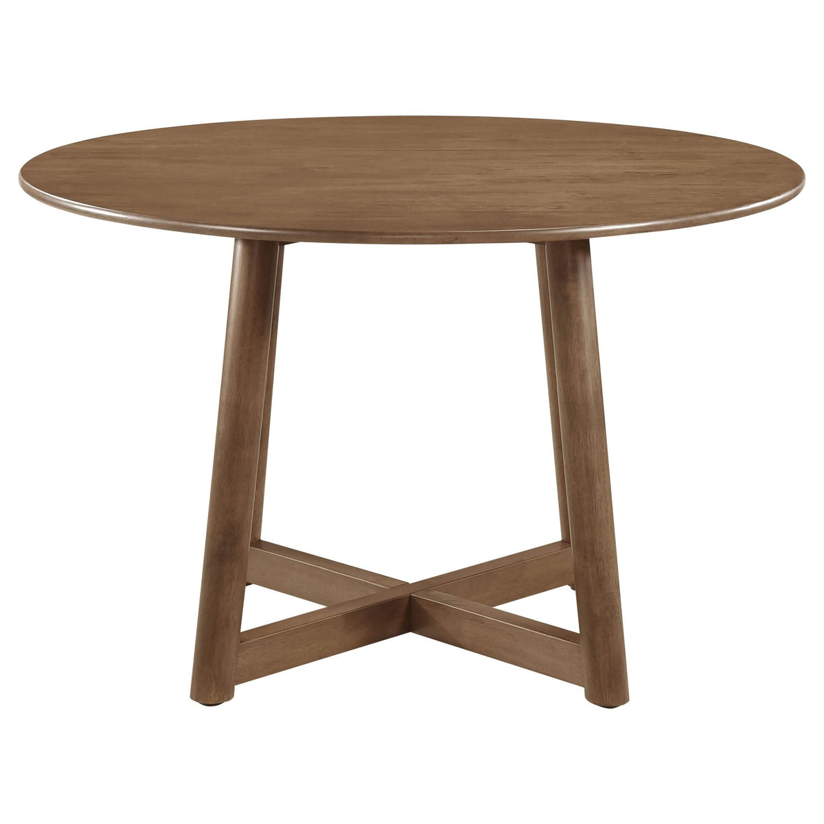 Juego de comedor redondo Dinah de 5 piezas de madera maciza en nogal