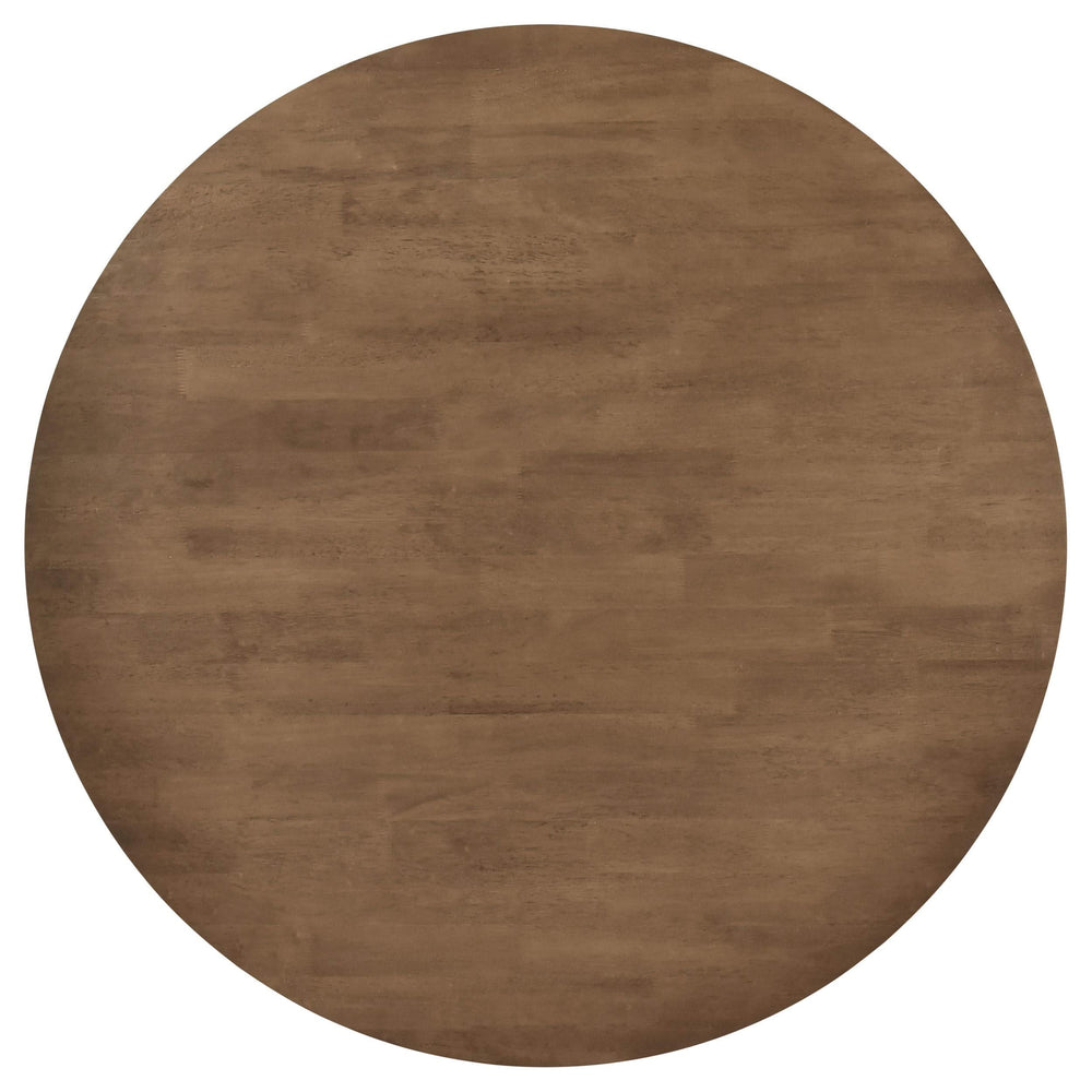 Juego de comedor redondo Dinah de 5 piezas de madera maciza en nogal