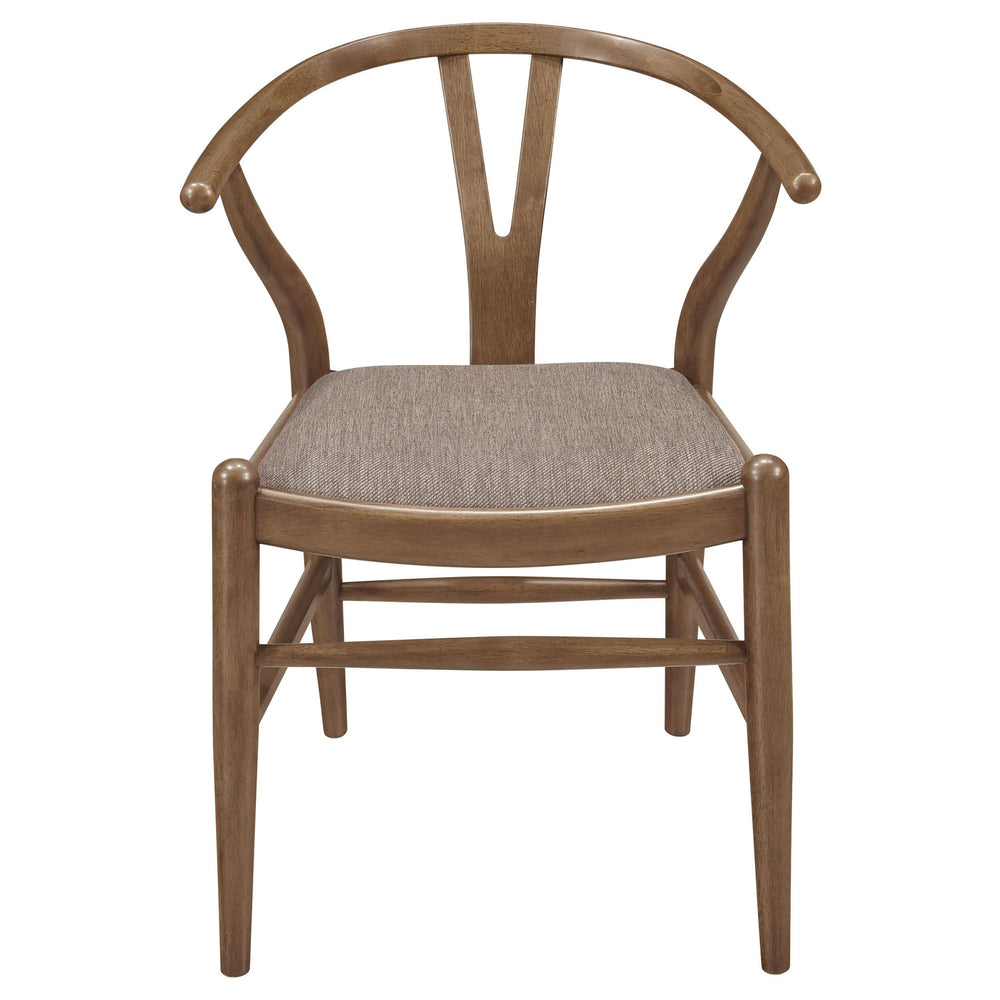 Juego de comedor redondo Dinah de 5 piezas de madera maciza en nogal