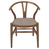 Juego de comedor redondo Dinah de 5 piezas de madera maciza en nogal