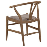 Juego de comedor redondo Dinah de 5 piezas de madera maciza en nogal