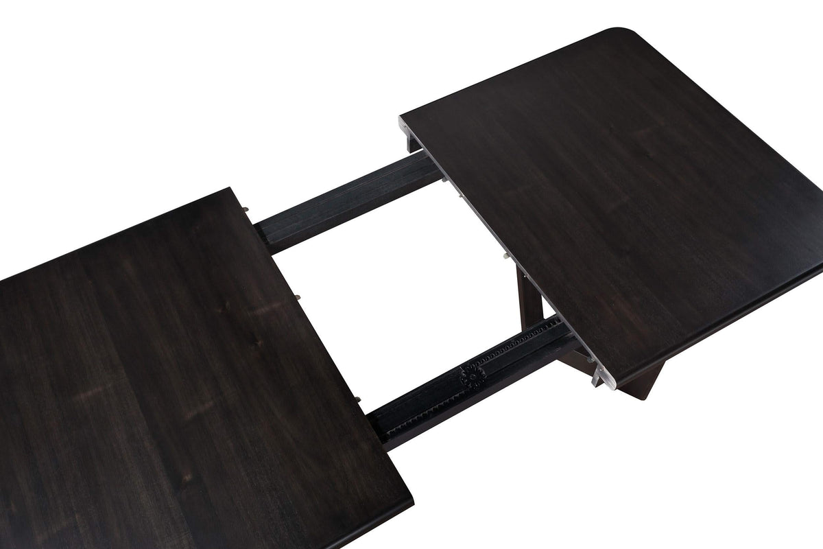 Juego de mesa de comedor rectangular Hathaway de 5 piezas en color marrón acacia