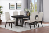 Juego de mesa de comedor rectangular Hathaway de 7 piezas en color marrón acacia
