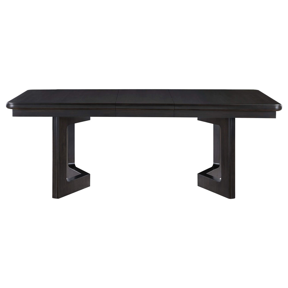 Juego de mesa de comedor rectangular Hathaway de 7 piezas en color marrón acacia