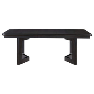 Juego de mesa de comedor rectangular Hathaway de 7 piezas en color marrón acacia