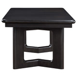 Juego de mesa de comedor rectangular Hathaway de 7 piezas en color marrón acacia