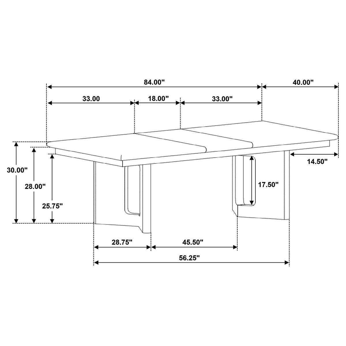 Juego de mesa de comedor rectangular Hathaway de 7 piezas en color marrón acacia