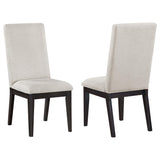 Silla de comedor tapizada Hathaway color crema (juego de 2)