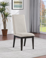 Silla de comedor tapizada Hathaway color crema (juego de 2)