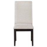 Silla de comedor tapizada Hathaway color crema (juego de 2)