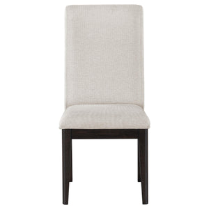 Silla de comedor tapizada Hathaway color crema (juego de 2)