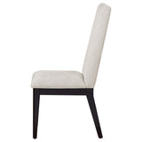 Silla de comedor tapizada Hathaway color crema (juego de 2)