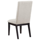 Silla de comedor tapizada Hathaway color crema (juego de 2)