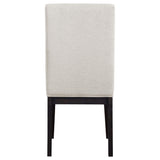 Silla de comedor tapizada Hathaway color crema (juego de 2)