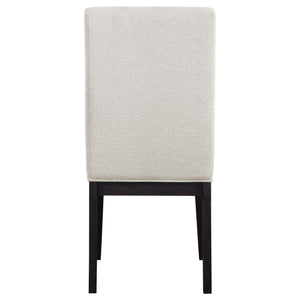 Silla de comedor tapizada Hathaway color crema (juego de 2)
