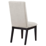 Silla de comedor tapizada Hathaway color crema (juego de 2)