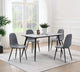 Juego de mesa de comedor rectangular Dennison de 5 piezas, color gris