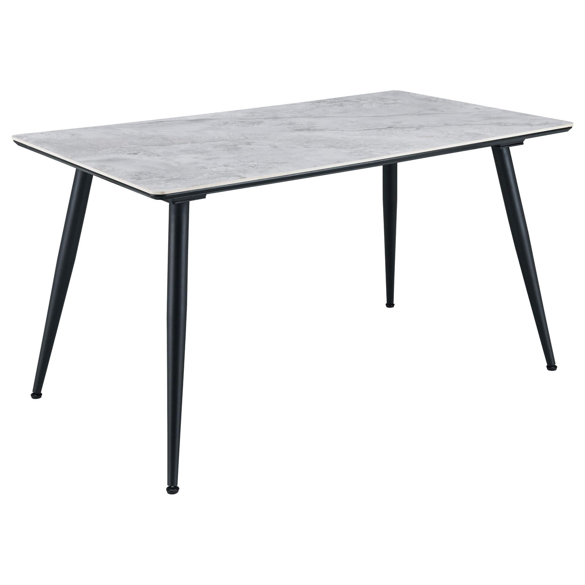 Juego de mesa de comedor rectangular Dennison de 5 piezas, color gris