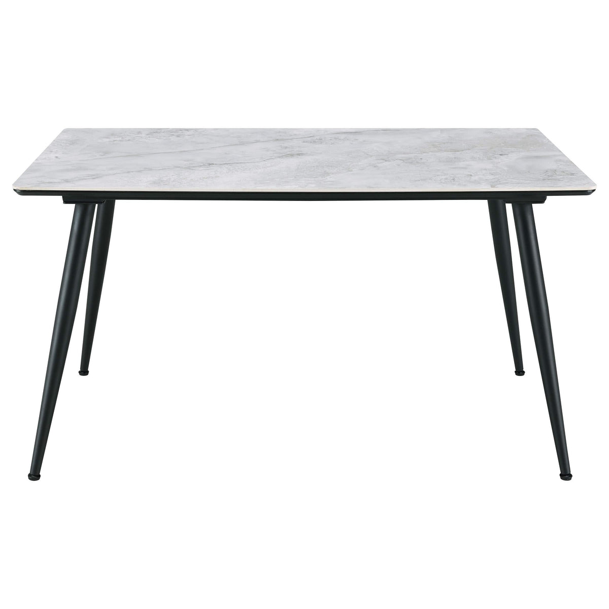 Juego de mesa de comedor rectangular Dennison de 5 piezas, color gris