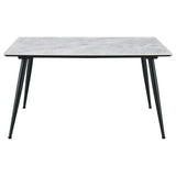 Juego de mesa de comedor rectangular Dennison de 5 piezas, color gris
