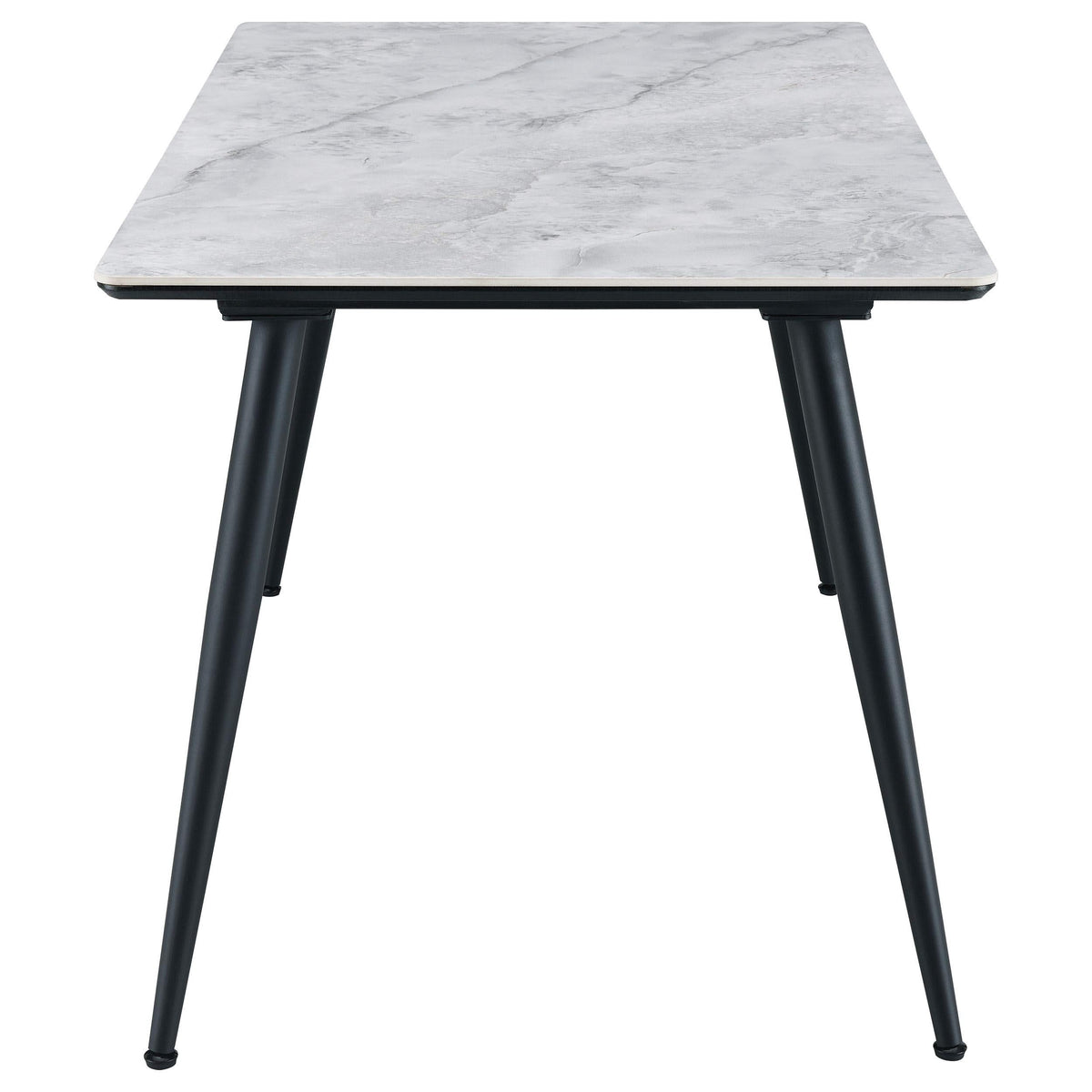 Juego de mesa de comedor rectangular Dennison de 5 piezas, color gris
