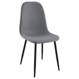 Juego de mesa de comedor rectangular Dennison de 5 piezas, color gris