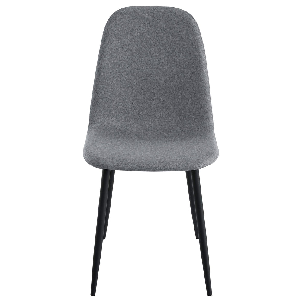 Juego de mesa de comedor rectangular Dennison de 5 piezas, color gris