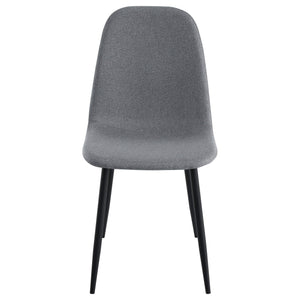 Juego de mesa de comedor rectangular Dennison de 5 piezas, color gris