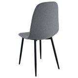 Juego de mesa de comedor rectangular Dennison de 5 piezas, color gris