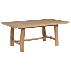 Juego de comedor extensible Middleton de 7 piezas, color marrón natural 