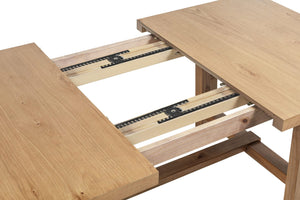 Juego de comedor extensible Middleton de 7 piezas, color marrón natural 