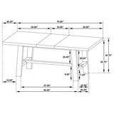 Juego de comedor extensible Middleton de 7 piezas, color marrón natural 