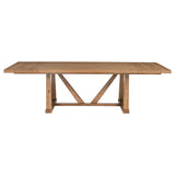 Juego de comedor extensible Middleton de 10 piezas en marrón y negro