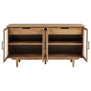 Juego de comedor extensible Middleton de 10 piezas en marrón y negro