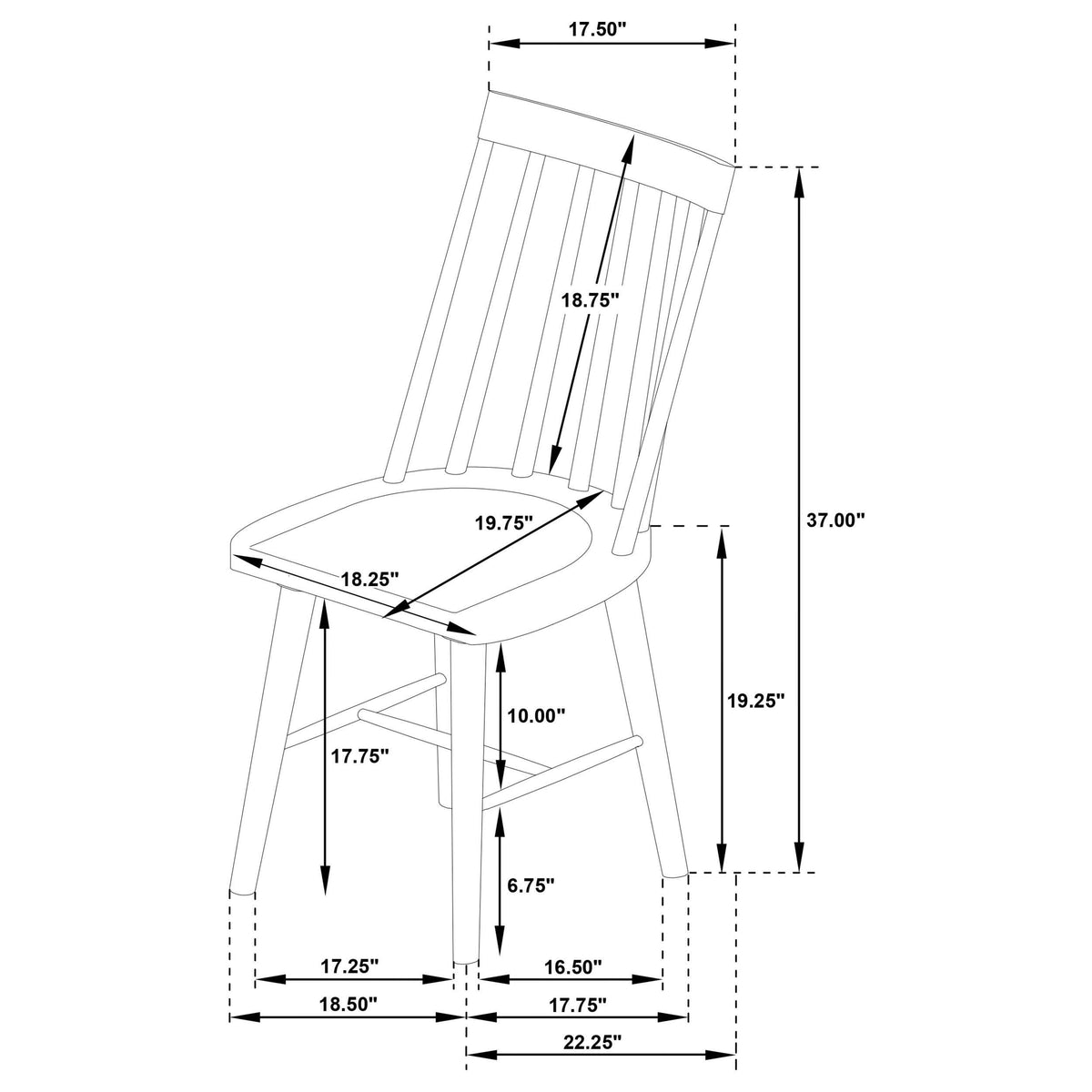 Juego de comedor extensible Middleton de 9 piezas en marrón y negro