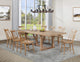 Juego de comedor extensible Middleton de 9 piezas, color marrón natural 