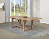 Middleton 106-inch Extension Leaf Dining Table Natural Brown