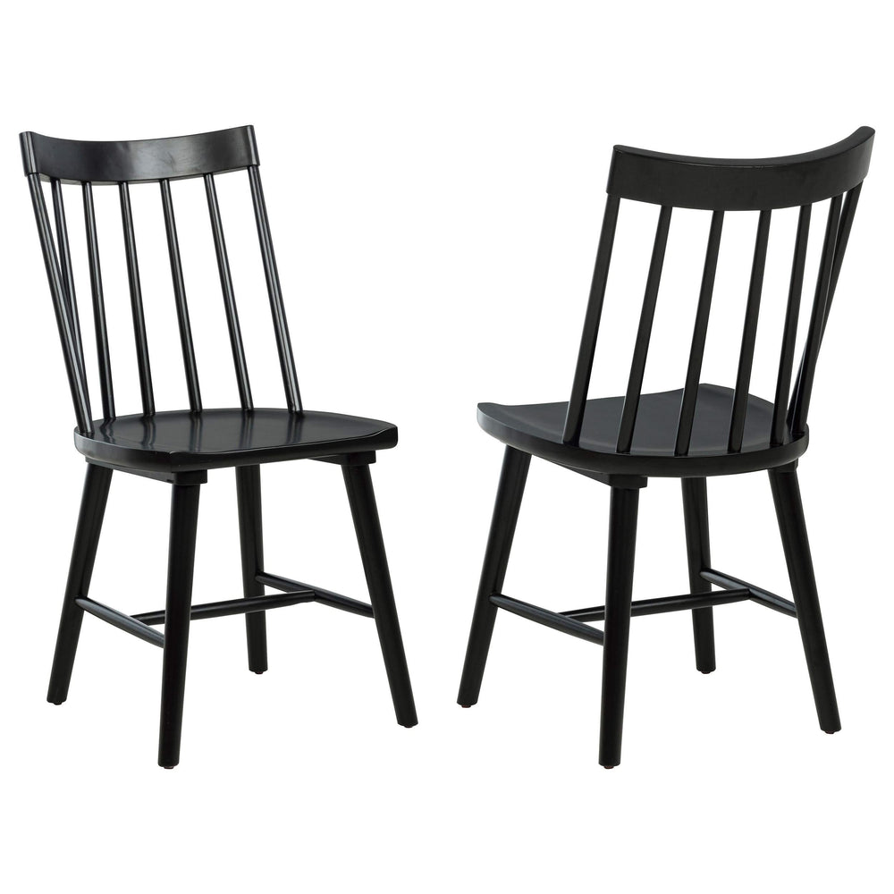 Silla de comedor de madera maciza Middleton negra (juego de 2)